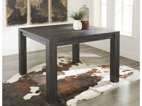 Meadow Solid Wood Square Counter Table in Graphite - Ornate Home