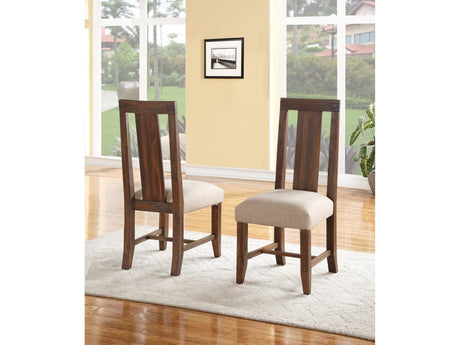 Meadow Solid Wood Upholstered Dining Chair in Brick Brown - Ornate Home