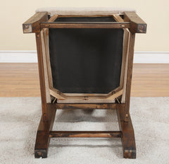 Meadow Solid Wood Upholstered Dining Chair in Brick Brown - Ornate Home