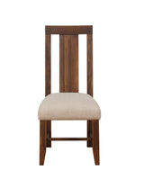 Meadow Solid Wood Upholstered Dining Chair in Brick Brown - Ornate Home