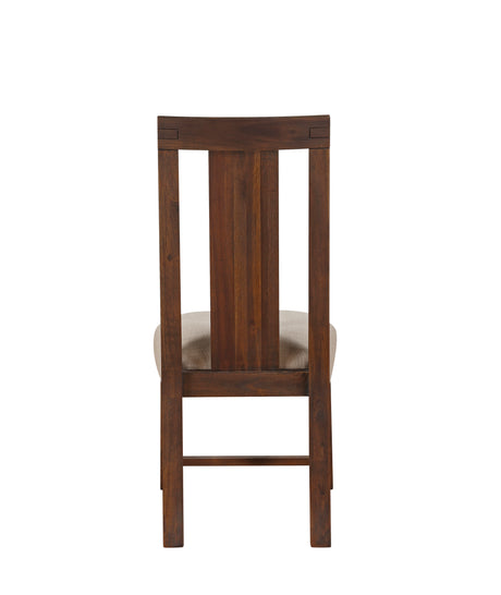 Meadow Solid Wood Upholstered Dining Chair in Brick Brown - Ornate Home