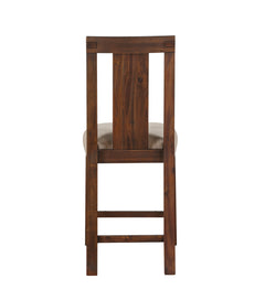 Meadow Solid Wood Upholstered Kitchen Counter Stool in Brick Brown (Set of 2) - Ornate Home