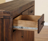 Meadow Three Drawer Three Door Solid Wood Sideboard in Brick Brown - Ornate Home