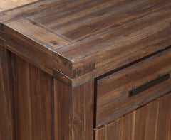 Meadow Three Drawer Three Door Solid Wood Sideboard in Brick Brown - Ornate Home