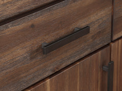 Meadow Three Drawer Three Door Solid Wood Sideboard in Brick Brown - Ornate Home