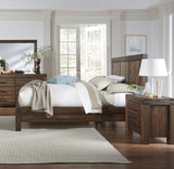 Meadow Two Drawer Solid Wood Nightstand in Brick Brown - Ornate Home