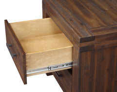 Meadow Two Drawer Solid Wood Nightstand in Brick Brown - Ornate Home