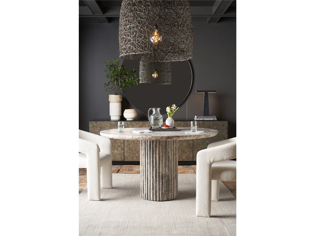 Meadow White Travertine Dining Table - Ornate Home