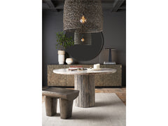 Meadow White Travertine Dining Table - Ornate Home