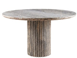 Meadow White Travertine Dining Table - Ornate Home