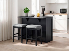 Meadowbrook Black Kitchen Island - Ornate Home