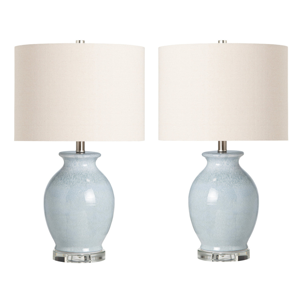 Meadows Blue/Cream Table Lamp (Set of 2) - Ornate Home