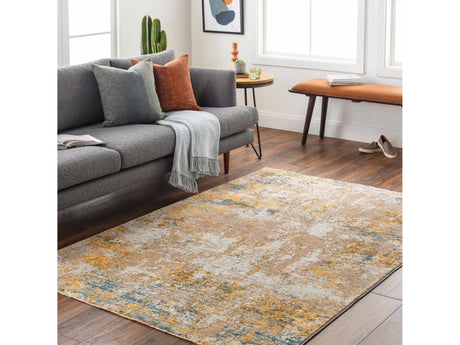 Meads Abstract Mustard Luxe Rug - Ornate Home