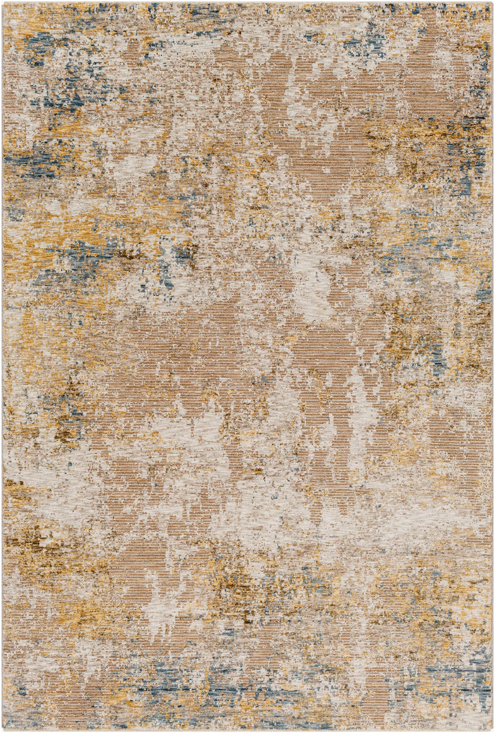 Meads Abstract Mustard Luxe Rug - Ornate Home