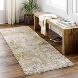 Meads Abstract Mustard Luxe Rug - Ornate Home