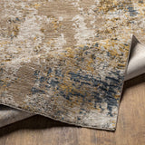 Meads Abstract Mustard Luxe Rug - Ornate Home