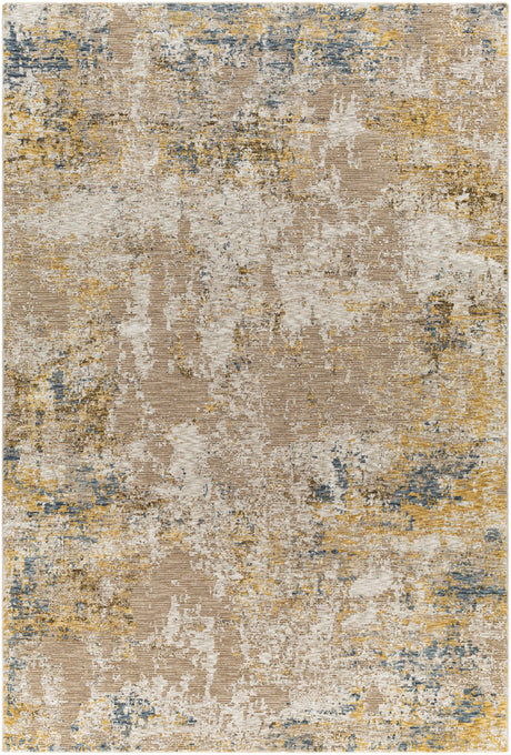 Meads Abstract Mustard Luxe Rug - Ornate Home