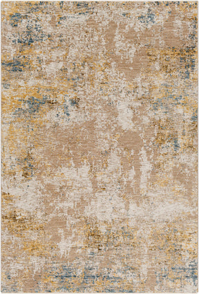 Meads Abstract Mustard Luxe Rug - Ornate Home