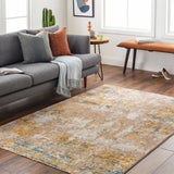Meads Abstract Mustard Luxe Rug - Ornate Home