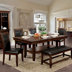 Meagan Brown Cherry/Espresso Dining Table - Ornate Home