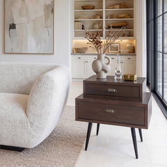 Mechy Brown Side Table - Ornate Home