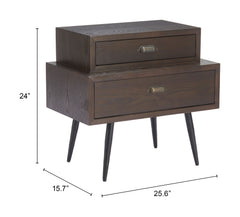 Mechy Brown Side Table - Ornate Home