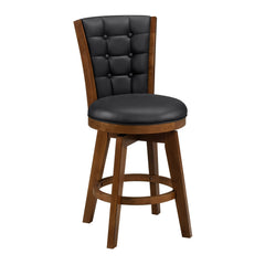 Medford Black Swivel Counter Height Chair (Set of 2) - Ornate Home