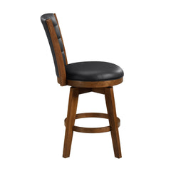 Medford Black Swivel Counter Height Chair (Set of 2) - Ornate Home