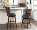 Medford Black Swivel Counter Height Chair (Set of 2) - Ornate Home