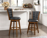 Medford Black Swivel Pub Height Chair (Set of 2) - Ornate Home