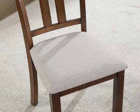 Medford Walnut/Beige 7 Pc. Dining Room Set - Ornate Home