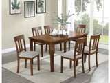 Medford Walnut/Beige 7 Pc. Dining Room Set - Ornate Home