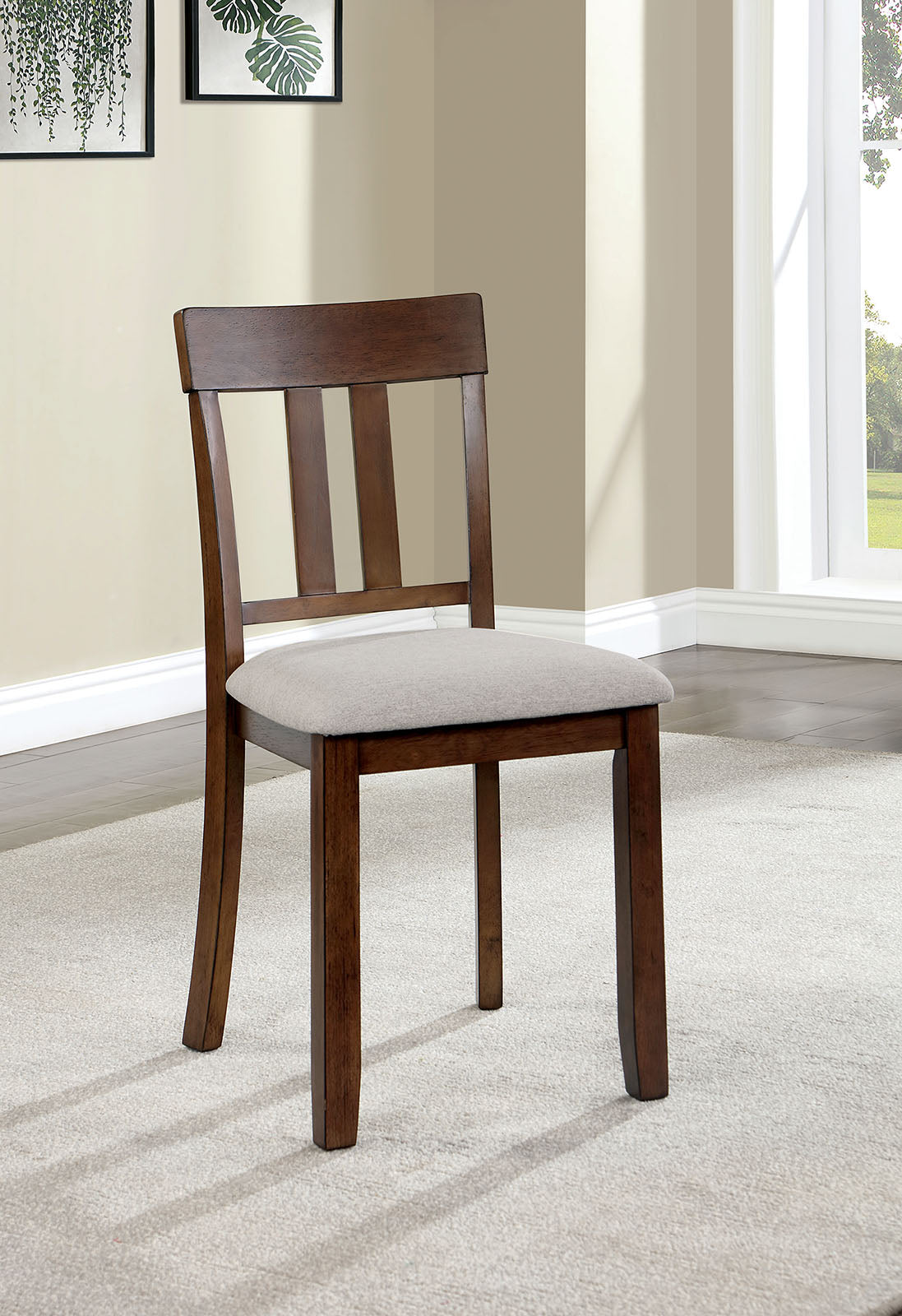 Medford Walnut/Beige 7 Pc. Dining Room Set - Ornate Home