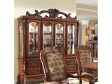 Medieve Antique Oak Curio/Hutch Buffet - Ornate Home