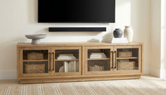Medina Golden Oak Tv Stand - Ornate Home