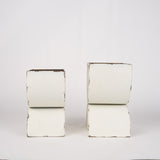 Medina Off-White/Gold Tall Metal Planters (Set of 2)