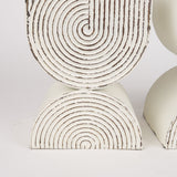 Medina Off-White/Gold Tall Metal Planters (Set of 2)