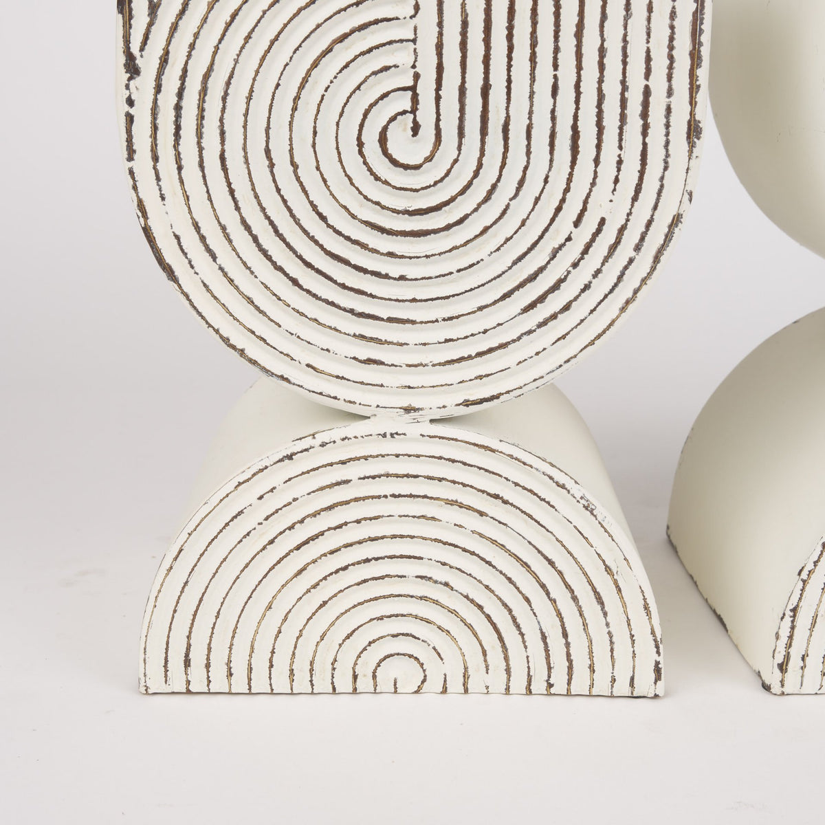Medina Off-White/Gold Tall Metal Planters (Set of 2)