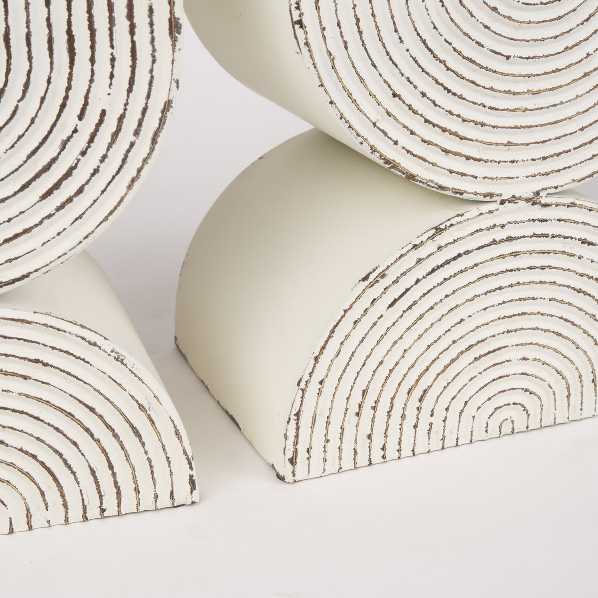 Medina Off-White/Gold Tall Metal Planters (Set of 2)