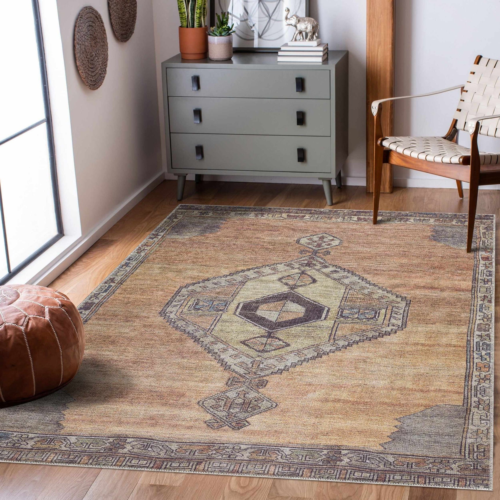 Medinah Washable Runner & Area Rug - Ornate Home