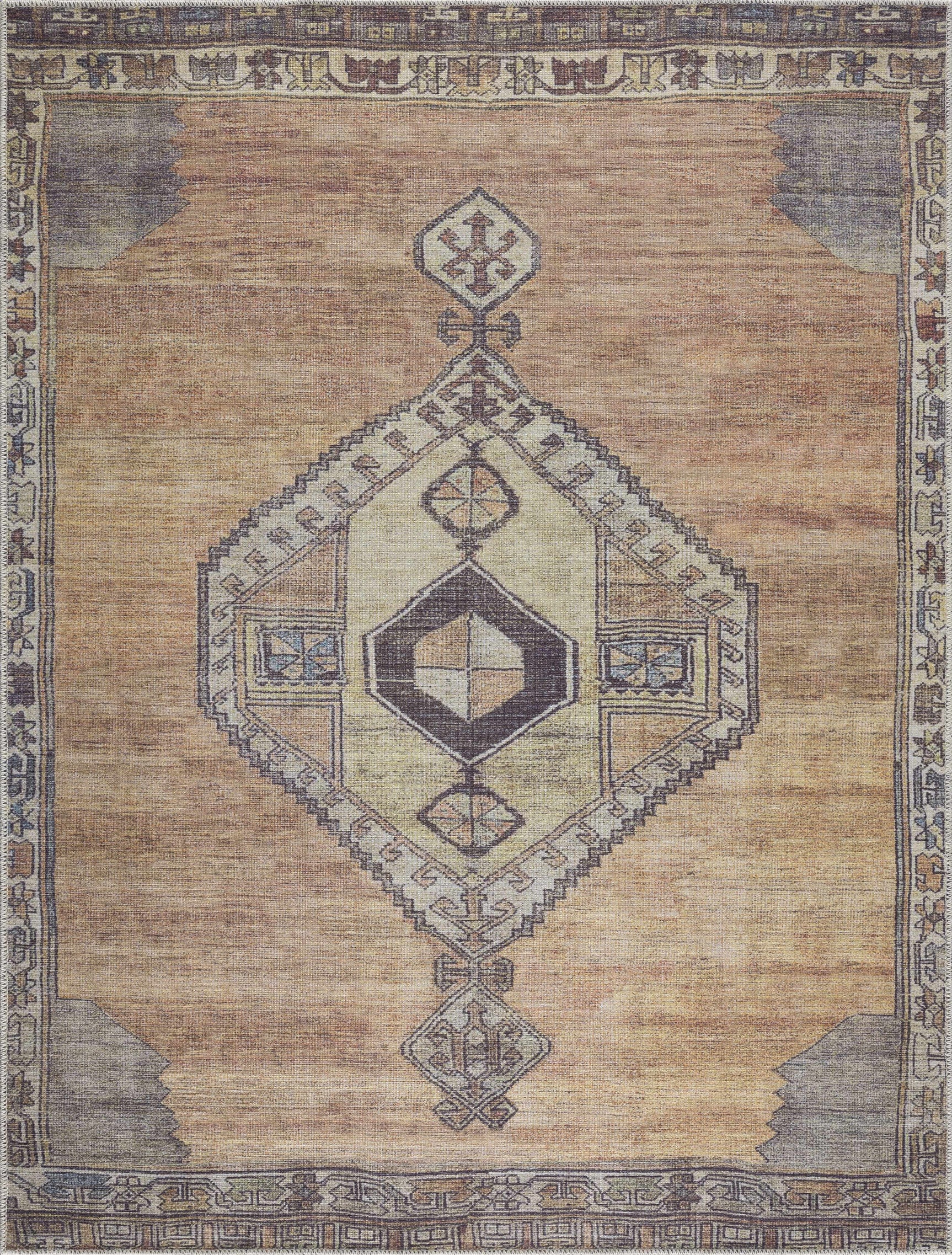 Medinah Washable Runner & Area Rug - Ornate Home