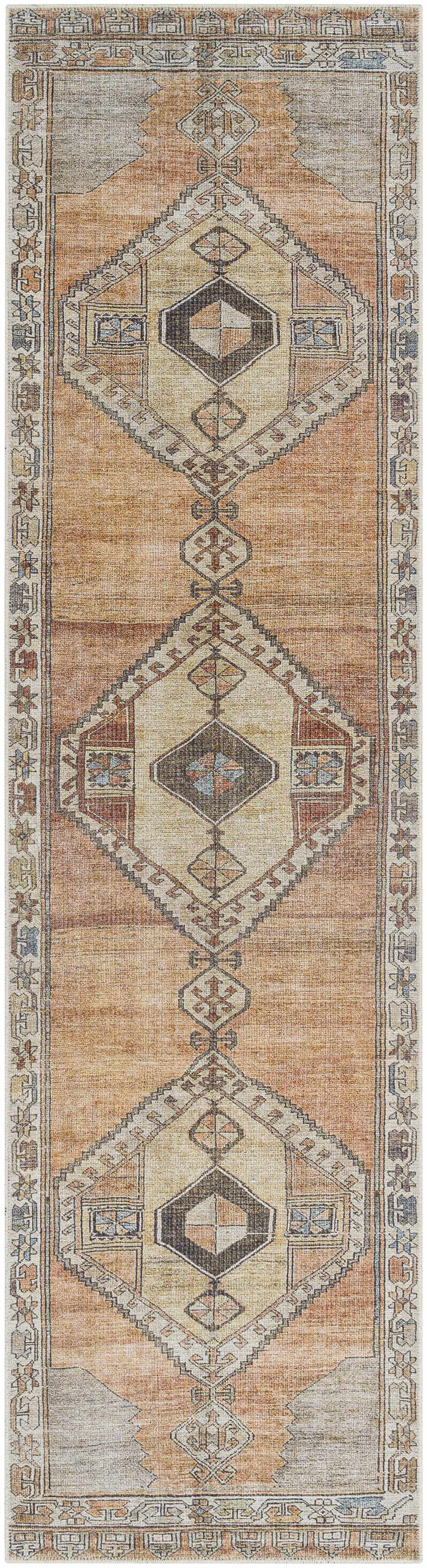 Medinah Washable Runner & Area Rug - Ornate Home