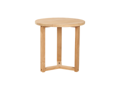 Medium Round Teak Outdoor Cross Legs Nesting Side Table - Ornate Home