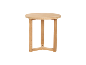 Medium Round Teak Outdoor Cross Legs Nesting Side Table - Ornate Home