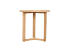 Medium Round Teak Outdoor Cross Legs Nesting Side Table - Ornate Home