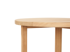 Medium Round Teak Outdoor Cross Legs Nesting Side Table - Ornate Home