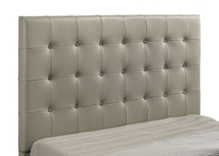 Medley Tan Genuine Leather Queen Panel Platform Bed - Ornate Home