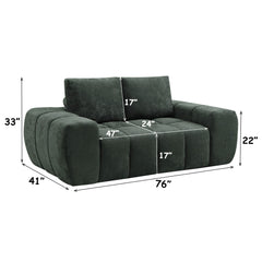 Medwin Green Loveseat - Ornate Home