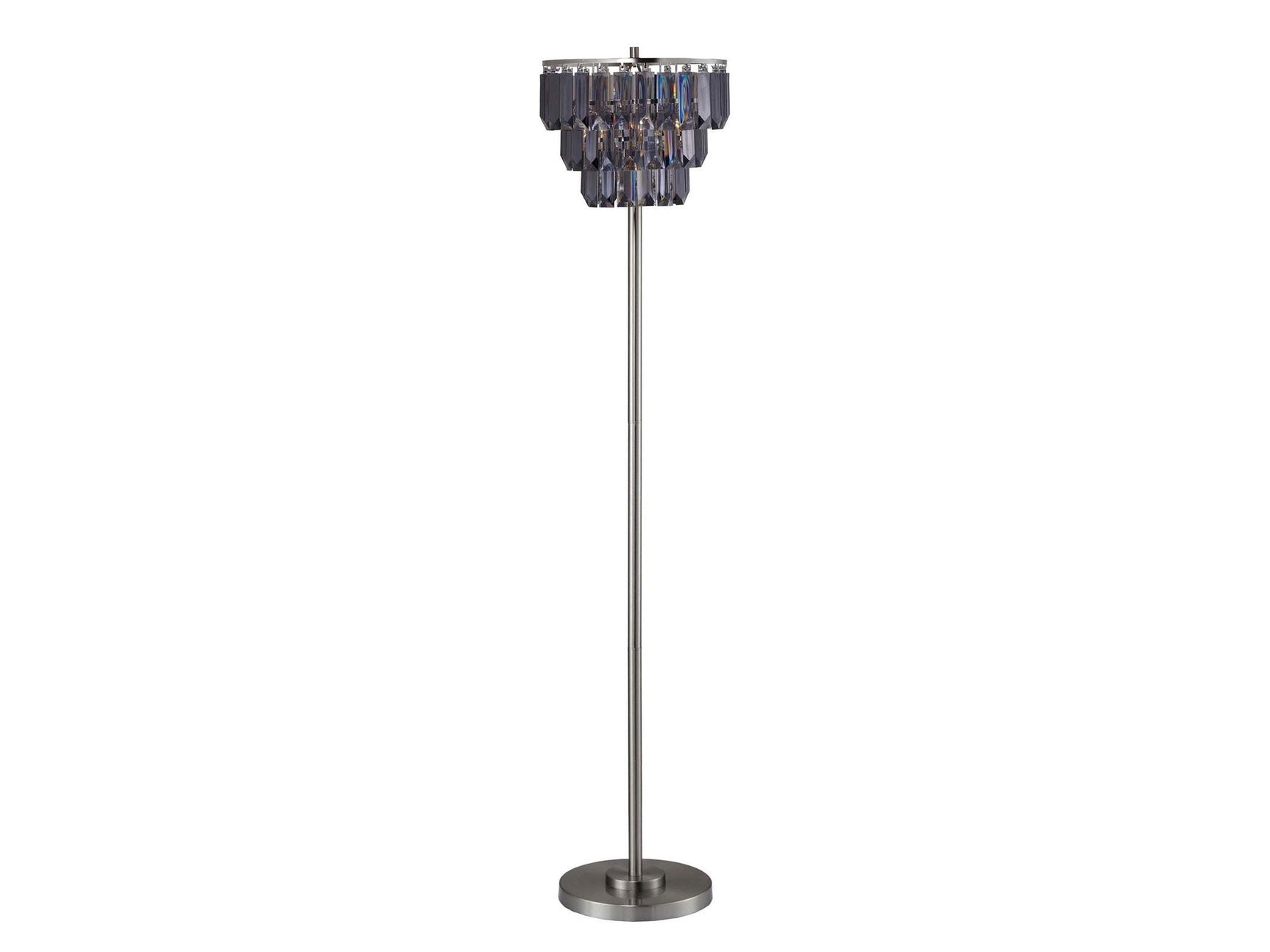 Meg Black/Chrome Floor Lamp - Ornate Home