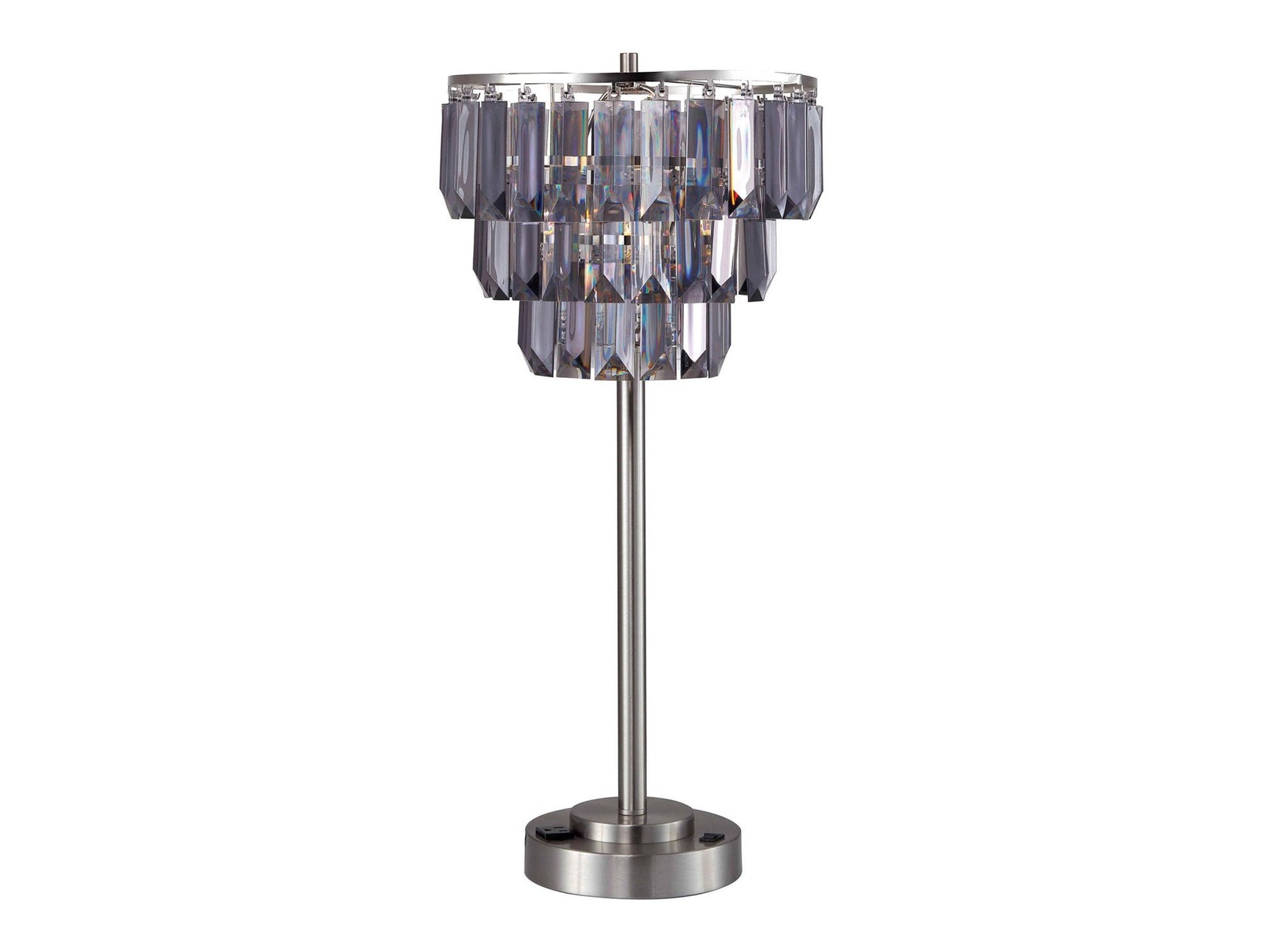 Meg Black/Chrome Table Lamp - Ornate Home